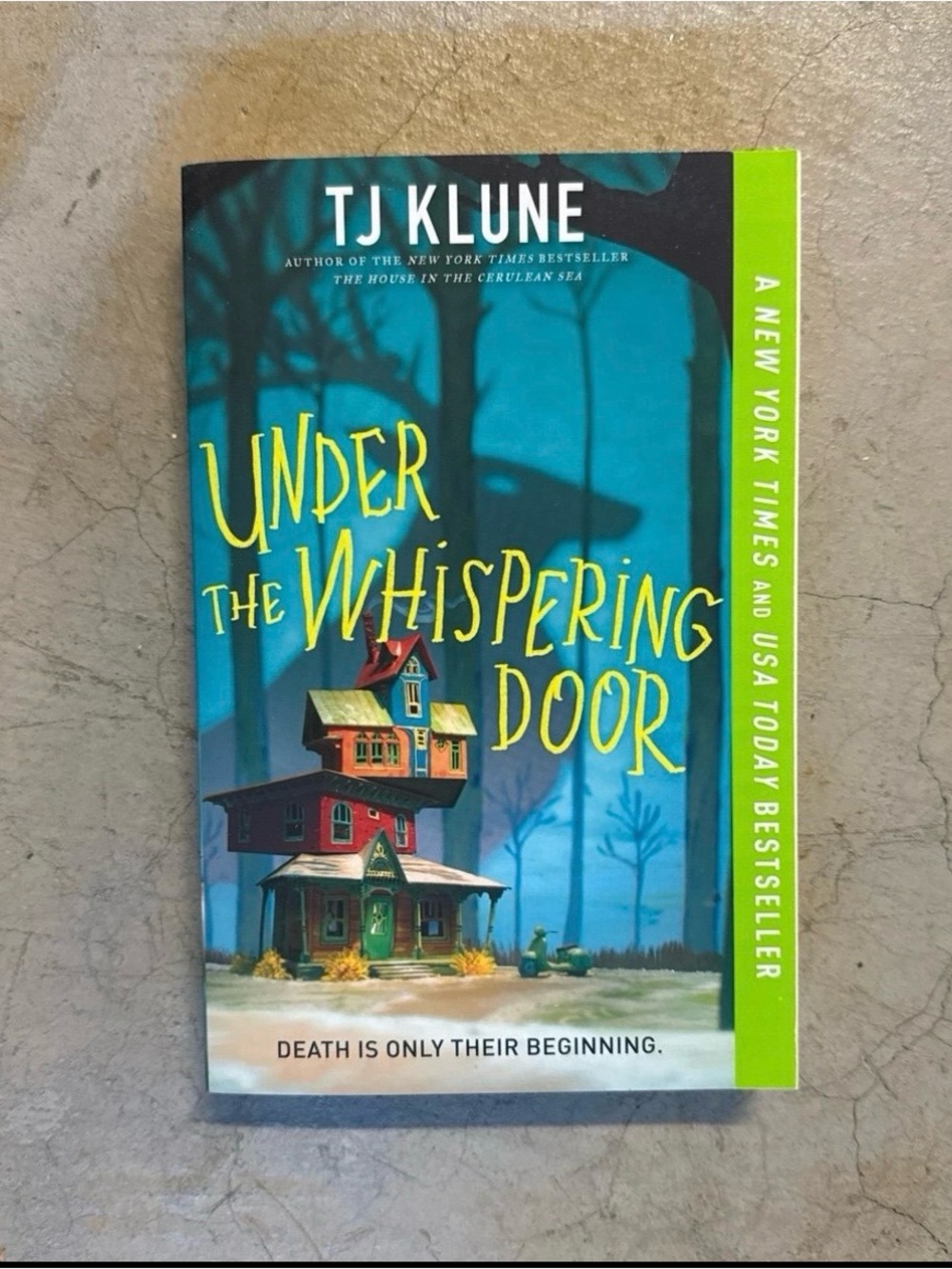 TJ Klune "Under the Whispering Door" Paperback - Teal & Lime Cover